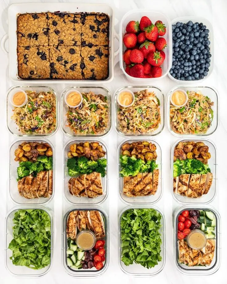 Fresh ingredients arranged for daily meal preparation